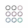 Brand new 🎁 Multi-Pack CZ Multi-Color Hoop Nose Rings 9 Pack - 18 Gauge 🤩 -Playboy Shop 03840998 1