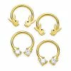 Best Sale π Multi-Pack CZ Goldtone Playboy Bunny Horseshoe Rings 4 Pack - 16 Gauge π 2 Best Sale π Multi-Pack CZ Goldtone Playboy Bunny Horseshoe Rings 4 Pack - 16 Gauge π -Playboy Shop 03841368 a