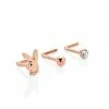 Deals β€οΈ Multi-Pack CZ Rose Goldplated Playboy L-Bend Nose Rings 3 Pack - 20 Gauge π₯ 2 Deals β€οΈ Multi-Pack CZ Rose Goldplated Playboy L-Bend Nose Rings 3 Pack - 20 Gauge π₯ -Playboy Shop 03841418 a