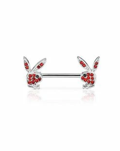 Brand new β Red Playboy Bunny Gem Nipple Barbells - 14 Gauge π 6 Brand new β Red Playboy Bunny Gem Nipple Barbells - 14 Gauge π -Playboy Shop 03841780 b