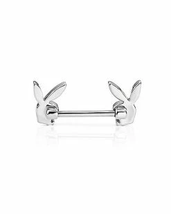Cheapest ❤️ Yellow Playboy Bunny Gem Nipple Barbells - 14 Gauge 🎁 -Playboy Shop 03841798 c