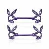 New 🌟 Playboy Bunny Cutout Nipple Barbells - 14 Gauge 🎉 -Playboy Shop 03841848 a