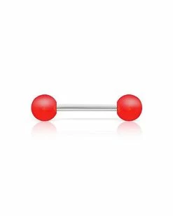 Best Pirce 👍 Red Playboy Bunny Circle Nipple Barbells - 14 Gauge 🎉 -Playboy Shop 03841855 c