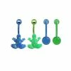 Best deal 😀 Multi-Pack Blue and Green Frog Belly Rings 4 Pack - 14 Gauge 😉 -Playboy Shop 03841947 a