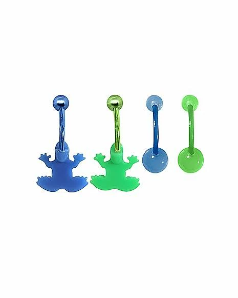 Best deal π Multi-Pack Blue and Green Frog Belly Rings 4 Pack - 14 Gauge π 5 Best deal π Multi-Pack Blue and Green Frog Belly Rings 4 Pack - 14 Gauge π - Image 3