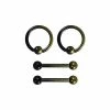 Budget ❤️ Multi-Pack Black and Gold Ombre Nipple Captive Rings and Barbells 2 Pair - 14 Gauge 🥰