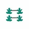 Best Sale 👍 Green Frog Nipple Barbells - 14 Gauge ✨ -Playboy Shop 03841996