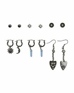 Top 10 🛒 Multi-Pack Sun Moon Stud Earrings and Dangle Earrings - 6 Pair 😍