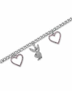 Cheap 😉 Playboy Bunny Pave Heart Chain Necklace 🔥 -Playboy Shop 03842317 b