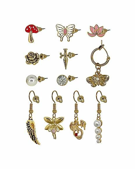 Best Sale βοΈ Multi-Pack Fairy Dragon Flower Mismatched Earrings - 6 Pairs π€© 3 Best Sale βοΈ Multi-Pack Fairy Dragon Flower Mismatched Earrings - 6 Pairs π€©