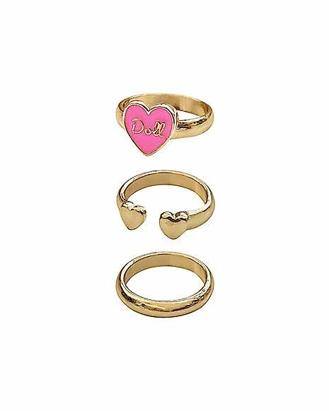 Top 10 π Multi-Pack Doll and Heart Rings - 3 Pack π 3 Top 10 π Multi-Pack Doll and Heart Rings - 3 Pack π