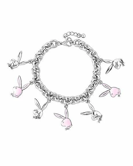 Deals π Playboy Bunny Silvertone and Pink Charm Bracelet 𧨠3 Deals π Playboy Bunny Silvertone and Pink Charm Bracelet π§¨