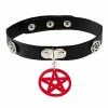 Coupon 🥰 Black and Red Pentagram Charm Choker Necklace 🤩 -Playboy Shop 03843190 a