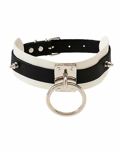 Outlet π₯ Black and White Stripe O-Ring Choker Necklace π 3 Outlet π₯ Black and White Stripe O-Ring Choker Necklace π