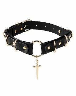 Best Pirce 😉 O-Ring Sword Charm Choker Necklace 🔥