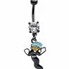 Promo 🎉 Danny Phantom Dangle Belly Ring - 14 Gauge 😀 -Playboy Shop 03843422 a