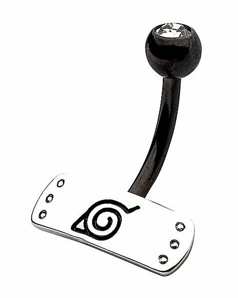 Best Sale β€οΈ CZ Naruto Headband Belly Ring - 14 Gauge π 4 Best Sale β€οΈ CZ Naruto Headband Belly Ring - 14 Gauge π - Image 2