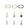 Best reviews of 🧨 Multi-Pack Heart Bone Nose Rings and Hoop Nose Rings 9 Pack - 20 Gauge ⭐