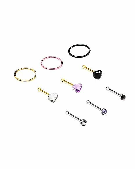 Best reviews of 𧨠Multi-Pack Heart Bone Nose Rings and Hoop Nose Rings 9 Pack - 20 Gauge β 4 Best reviews of 𧨠Multi-Pack Heart Bone Nose Rings and Hoop Nose Rings 9 Pack - 20 Gauge β - Image 2