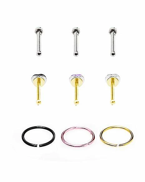 Best reviews of 𧨠Multi-Pack Heart Bone Nose Rings and Hoop Nose Rings 9 Pack - 20 Gauge β 5 Best reviews of 𧨠Multi-Pack Heart Bone Nose Rings and Hoop Nose Rings 9 Pack - 20 Gauge β - Image 3