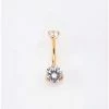 Budget β Double CZ Goldplated Titanium Belly Ring - 14 Gauge π 1 Budget β Double CZ Goldplated Titanium Belly Ring - 14 Gauge π -Playboy Shop 03844032 a