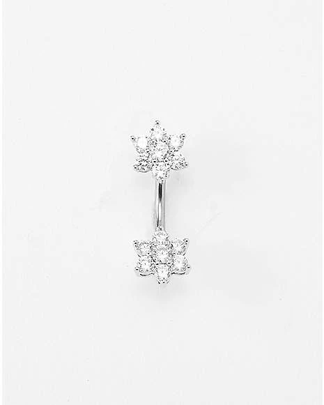 Budget β Double CZ Flower Titanium Belly Ring - 14 Gauge π₯ 3 Budget β Double CZ Flower Titanium Belly Ring - 14 Gauge π₯