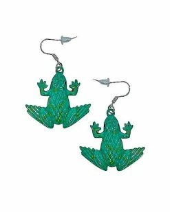 Coupon 👏 Green Frog Dangle Earrings 😉