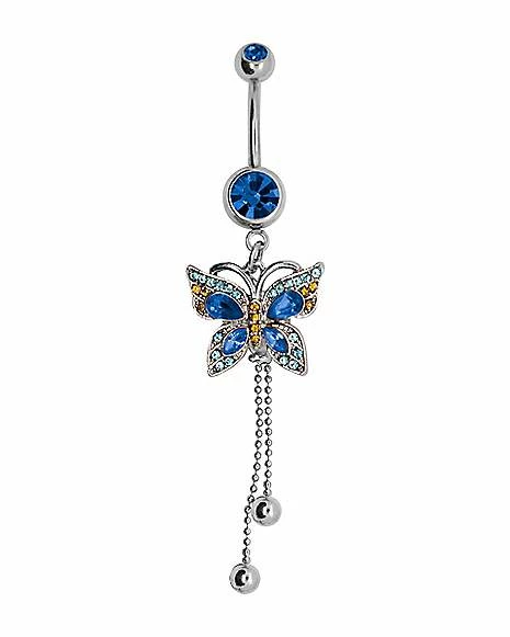 Coupon π Blue CZ Butterfly Dangle Belly Ring - 14 Gauge β€οΈ 3 Coupon π Blue CZ Butterfly Dangle Belly Ring - 14 Gauge β€οΈ