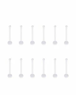 Coupon 🎁 Multi-Pack Bone Nose Ring Retainers 12 Pack - 18 Gauge 🎉