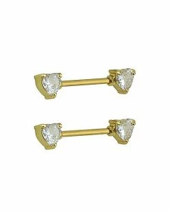 Wholesale ⌛ Clear CZ Heart Nipple Barbells ✨ -Playboy Shop 03844404 b