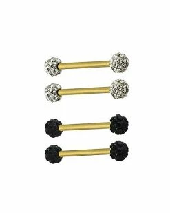 Discount 😉 Multi-Pack CZ Nipple Barbells - 2 Pair 😍 -Playboy Shop 03844438 b