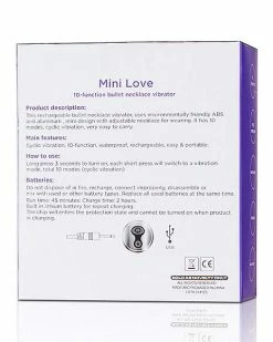 Best Pirce 🛒 Mini Love 10-Function Waterproof Bullet Necklace Vibrator ⌛ -Playboy Shop 03854767 e