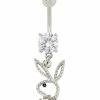 Wholesale π CZ Playboy Bunny Cut Out Dangle Belly Ring - 14 Gauge π― 1 Wholesale π CZ Playboy Bunny Cut Out Dangle Belly Ring - 14 Gauge π― -Playboy Shop 03856580 a