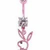 Best Sale β CZ Pink Playboy Bunny Cut Out Dangle Belly Ring - 14 Gauge π₯° 2 Best Sale β CZ Pink Playboy Bunny Cut Out Dangle Belly Ring - 14 Gauge π₯° -Playboy Shop 03856614 a