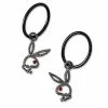 Deals π CZ Black Playboy Cutout Hoop Dangle Earrings - 18 Gauge βοΈ 2 Deals π CZ Black Playboy Cutout Hoop Dangle Earrings - 18 Gauge βοΈ -Playboy Shop 03856663 a