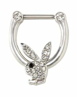 Flash Sale ❤️ CZ Playboy Bunny Clicker Septum Ring - 16 Gauge 😍