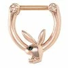 Discount ⭐ Rose Gold Playboy Bunny Clicker Septum Ring - 16 Gauge ✨ -Playboy Shop 03857331 a