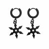 Cheap 🛒 Throwing Star Huggie Dangle Earrings - 18 Gauge ⭐ -Playboy Shop 03868510 a