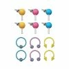 Best reviews of 🎁 Multi Pack CZ Assorted Lollipop Horseshoe Captive and Stud Earrings 6 Pack - 18 Gauge 🔔 -Playboy Shop 03868684