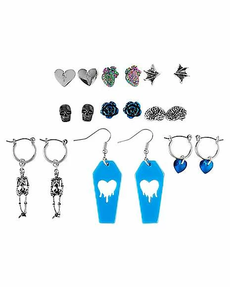Buy π Multi-Pack Skeleton Coffin Skull Earrings 9 Pair β 3 Buy π Multi-Pack Skeleton Coffin Skull Earrings 9 Pair β