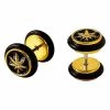 Outlet π Goldtone Weed Leaf Fake Plugs - 18 Gauge β¨ 1 Outlet π Goldtone Weed Leaf Fake Plugs - 18 Gauge β¨ -Playboy Shop 03868882 a