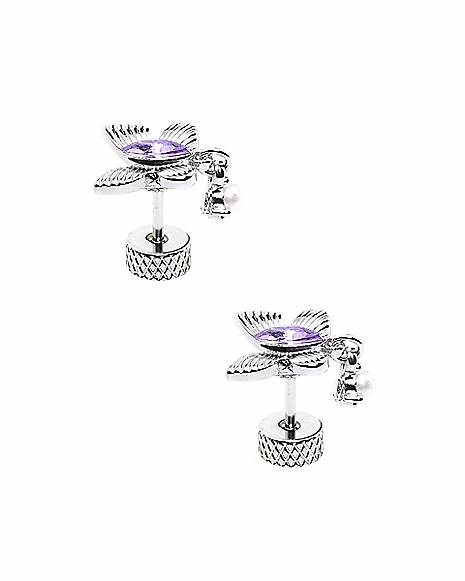 Outlet ✨ Purple Butterfly Dangle Fake Plugs - 18 Gauge ✨ 6 Outlet ✨ Purple Butterfly Dangle Fake Plugs - 18 Gauge ✨ - Image 4