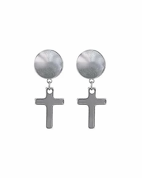 Top 10 π Cross Dangle Faux Plugs - 18 Gauge π 3 Top 10 π Cross Dangle Faux Plugs - 18 Gauge π
