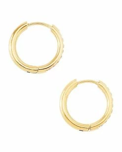 New ❤️ CZ Gold Prong Hoop Rings - 20 Gauge 🎁 -Playboy Shop 03869849 b