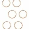 Cheap 🎁 Multi-Pack Rose Goldplated Endless Hoop Earrings 6 Pack - 20 Gauge 😀
