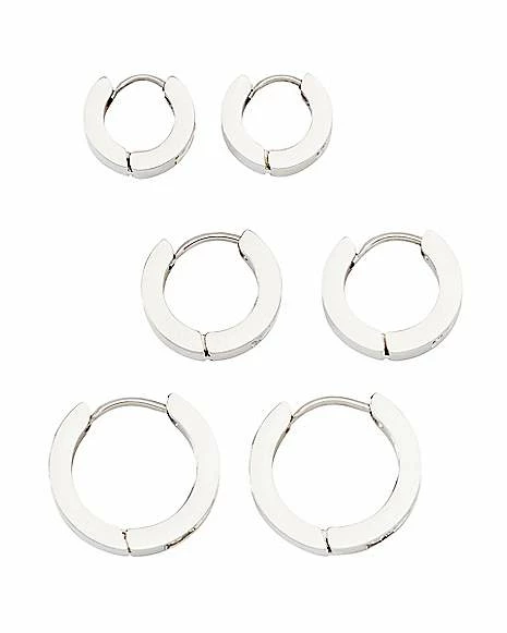 Buy β¨ Multi-Pack Square CZ Huggie Earrings 3 Pair - 18 Gauge π 4 Buy β¨ Multi-Pack Square CZ Huggie Earrings 3 Pair - 18 Gauge π - Image 2