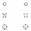 Buy 😍 Multi-Pack CZ Star Heart and Square Stud Earrings 3 Pair - 20 Gauge ⭐ -Playboy Shop 03870169 a