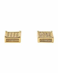 Promo ⌛ CZ Square Grid Earrings - 20 Gauge 🥰 -Playboy Shop 03870177 b