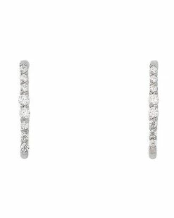 Brand new ✔️ CZ Silvertone Bar Stud Earrings - 20 Gauge 🥰