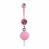 Best Sale π― Pink CZ Lollipop Dangle Belly Ring - 14 Gauge β€οΈ 2 Best Sale π― Pink CZ Lollipop Dangle Belly Ring - 14 Gauge β€οΈ -Playboy Shop 03871183 A